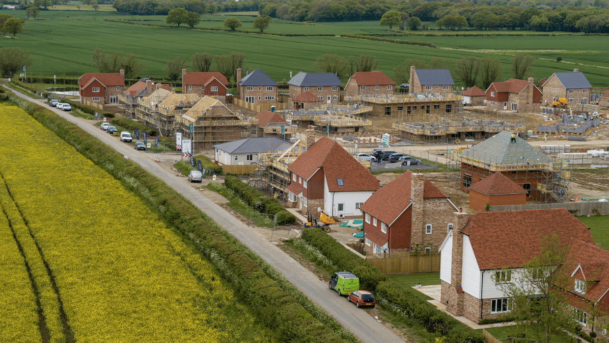 Construction taking place at Chilmington Green